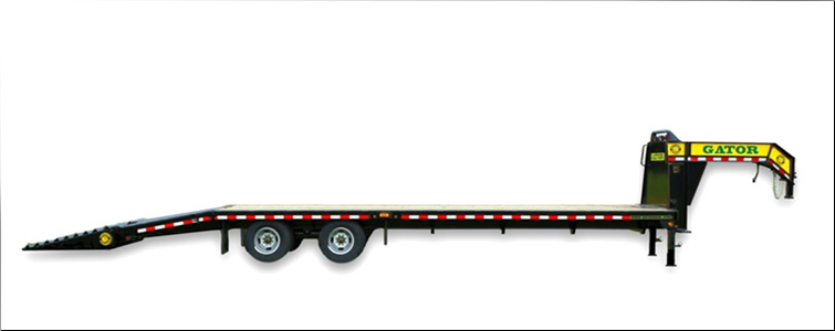Gooseneck Flat Bed Equipment Trailer | 20 Foot + 5 Foot Flat Bed Gooseneck Equipment Trailer For Sale   Madison County, Tennessee